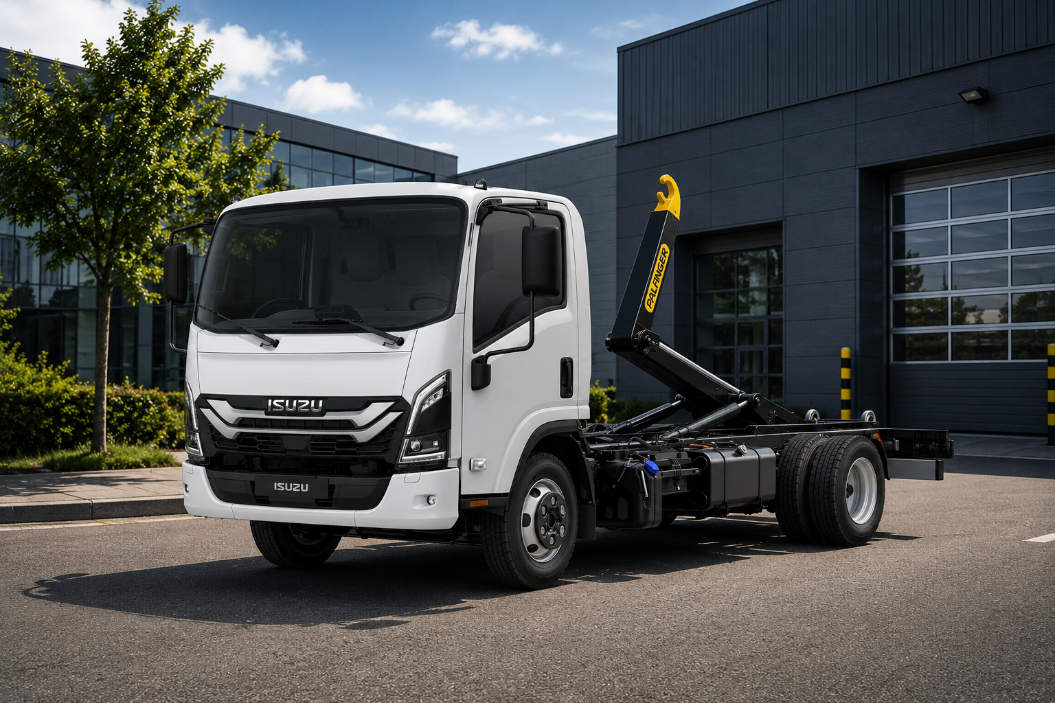 ISUZU 7,5T cu sistem hooklift